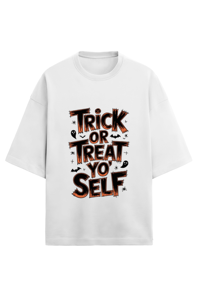 Trick Or Treat yo' Self Terry Oversized Regular T-Shirt - Unisex