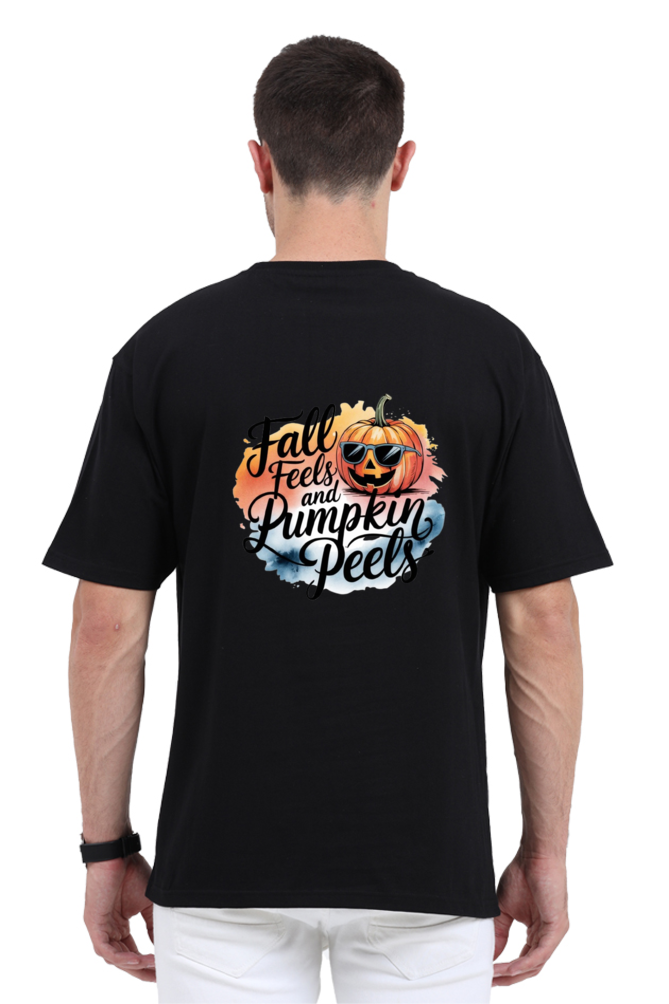 Falls Feels And Pumpkin Peels - Oversized Classic T-Shirt For Women