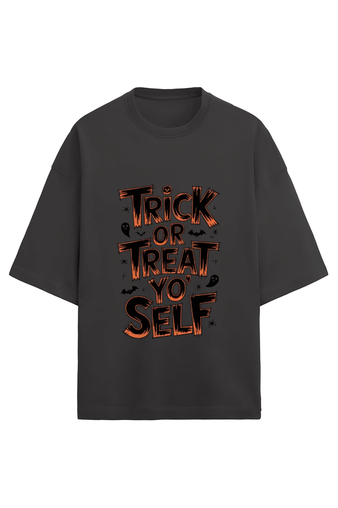 Trick Or Treat yo' Self Terry Oversized Regular T-Shirt - Unisex