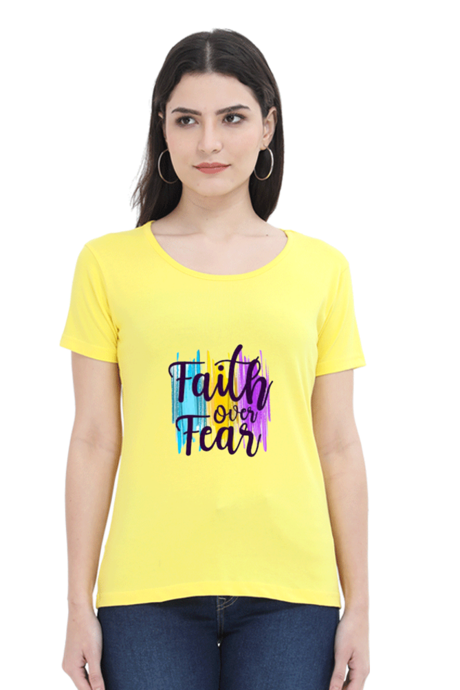 faith over fear DTF Relax Print T-Shirt