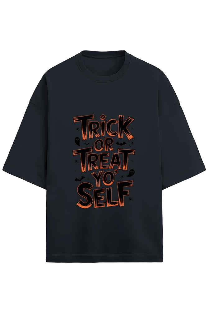 Trick Or Treat yo' Self Terry Oversized Regular T-Shirt - Unisex