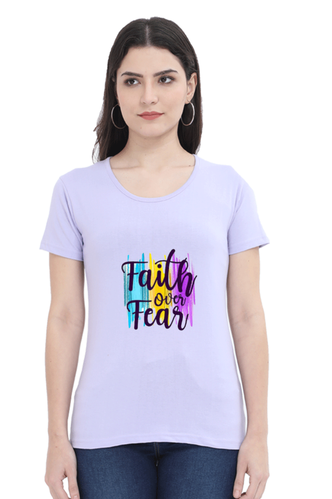 faith over fear DTF Relax Print T-Shirt