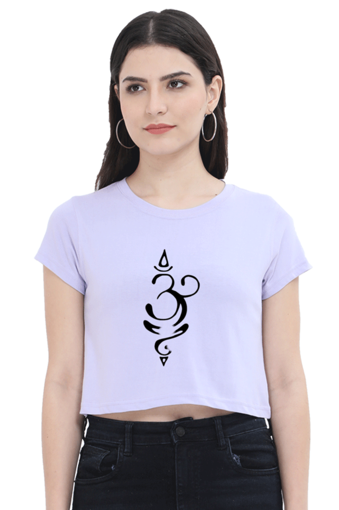 Om Logo Regular Fit Crop Top
