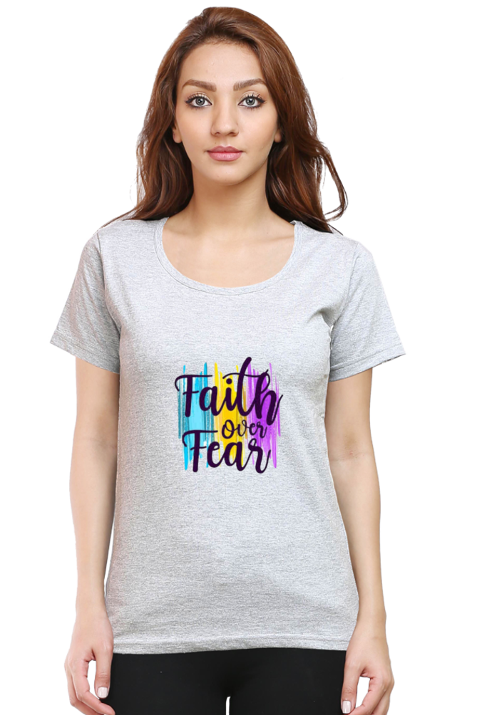 faith over fear DTF Relax Print T-Shirt