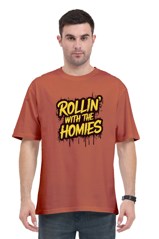Rollin With Homies Unisex Classic Oversized T-shirts