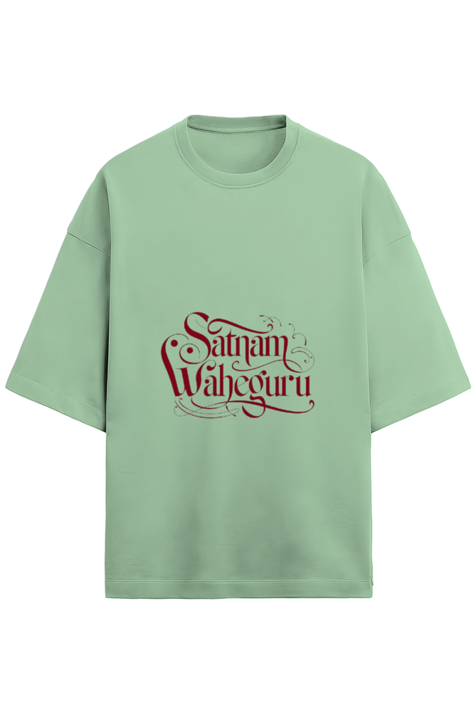 Satnam Waheguru Ji Maharaj - Unisex Terry Oversized T-Shirt
