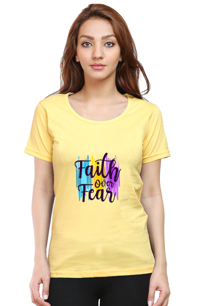 faith over fear DTF Relax Print T-Shirt