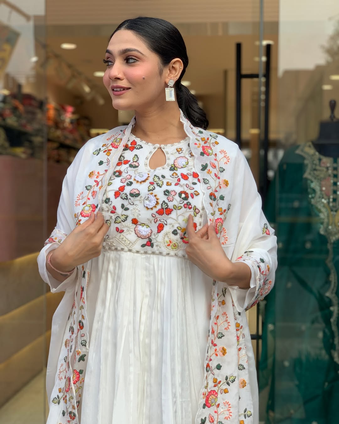Embroidered Neck Work - Pure Cotton 60 60 Kurti