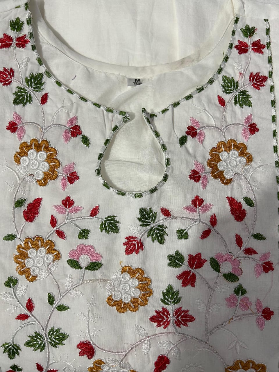 Embroidered Neck Work - Pure Cotton 60 60 Kurti