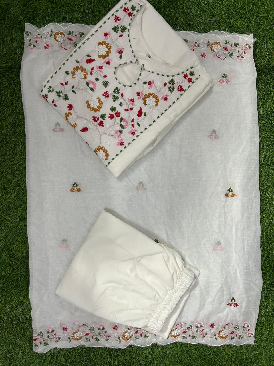 Embroidered Neck Work - Pure Cotton 60 60 Kurti