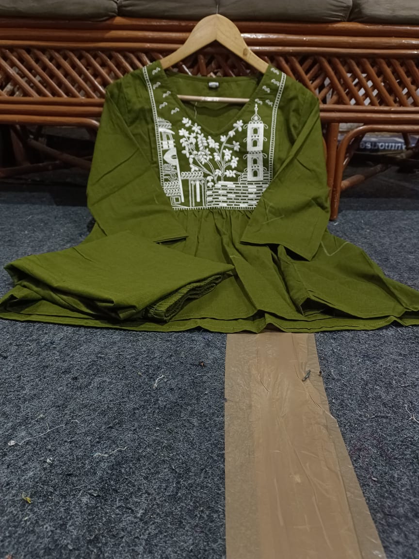 Short Top With Plazo - Cotton Daily Wear Co-ord set