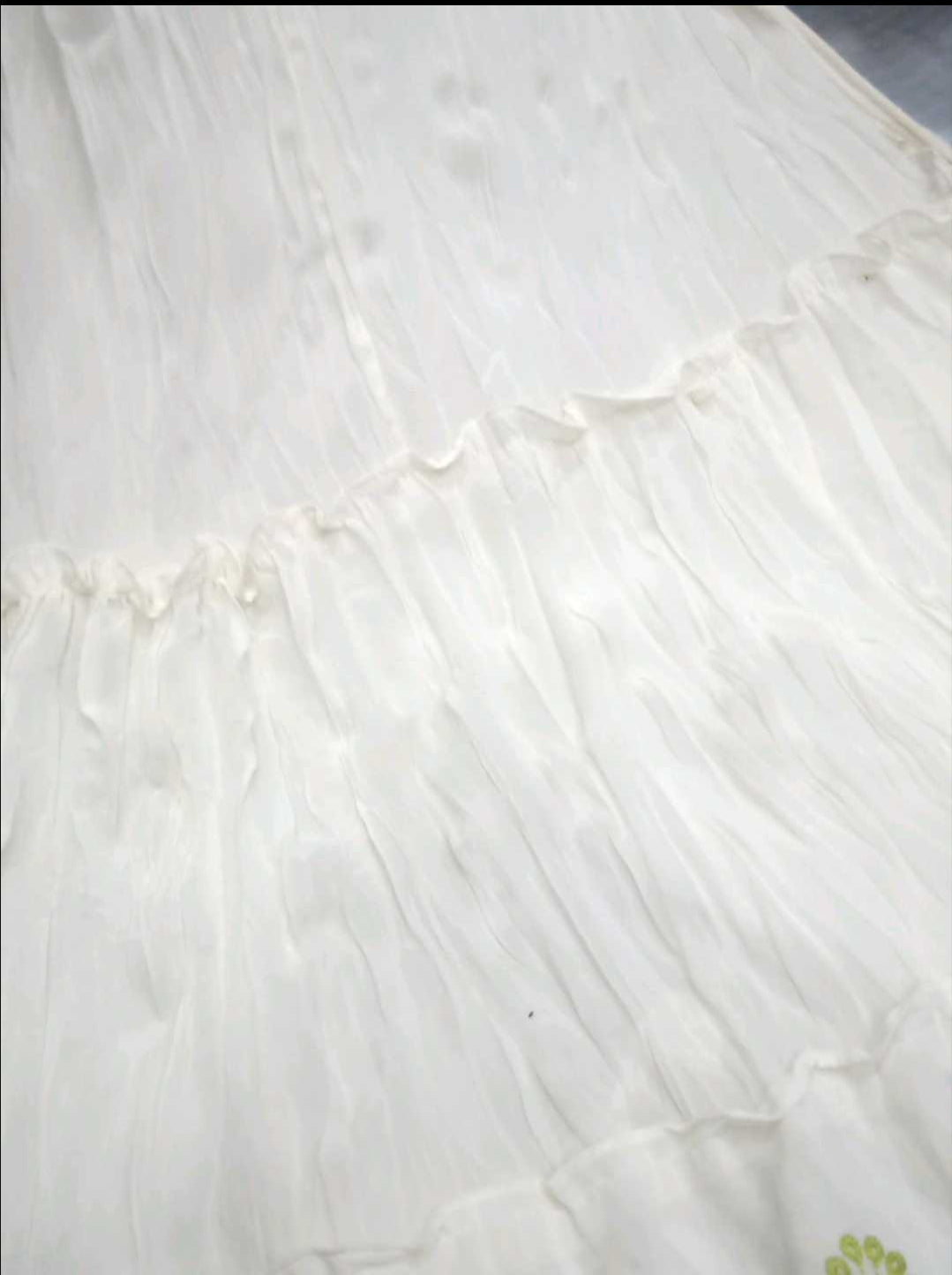 Elegant White Cotton Silk Anarkali Dress