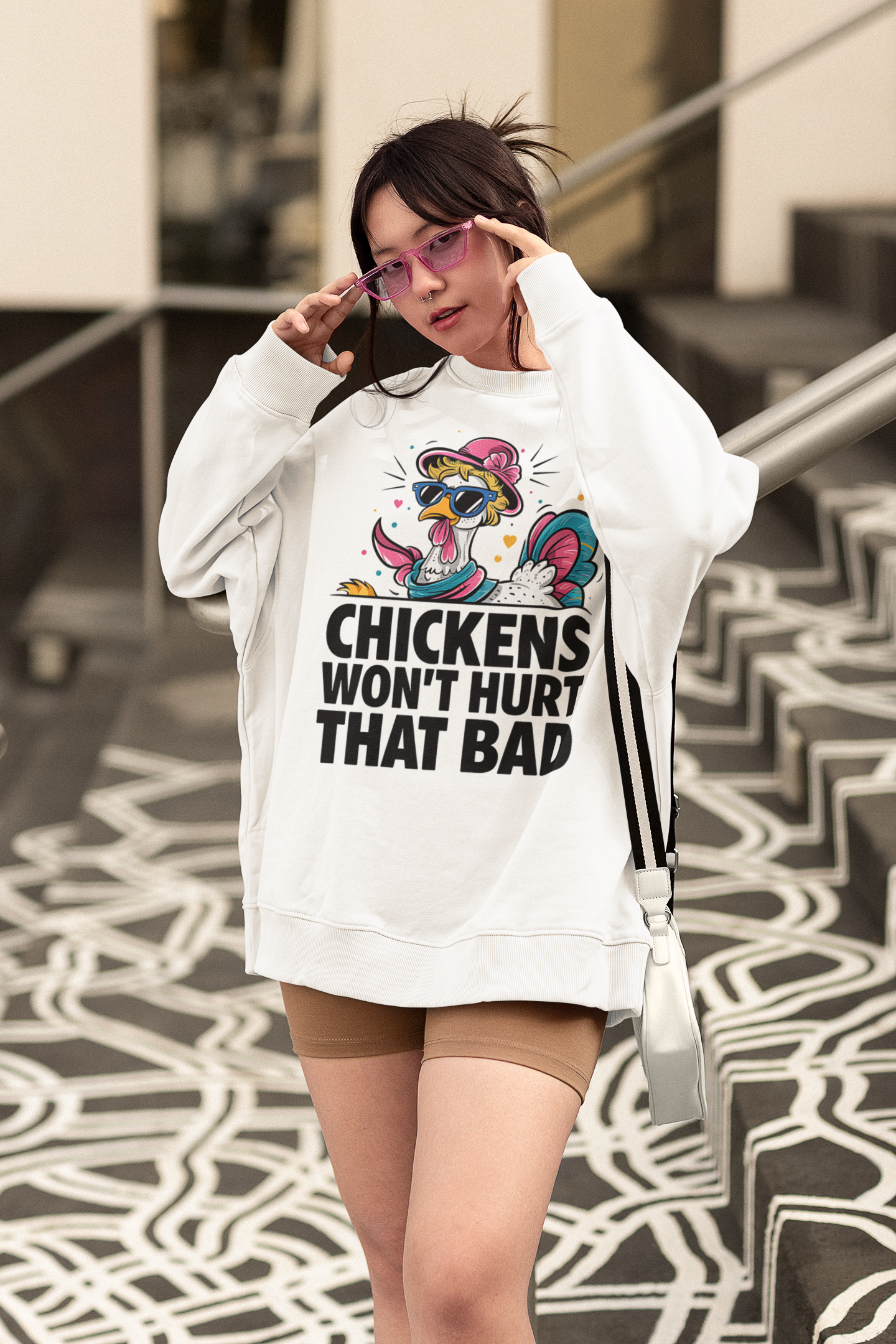 Chicken Won't Hurt That Bad - Unisex Oversized T-shirt