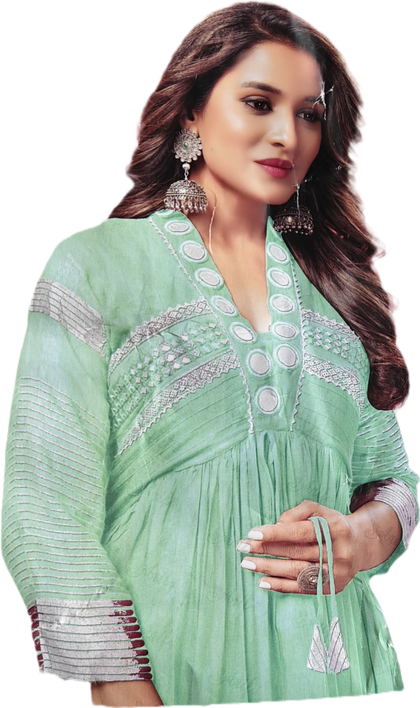 Mint Green Embroidered Dress