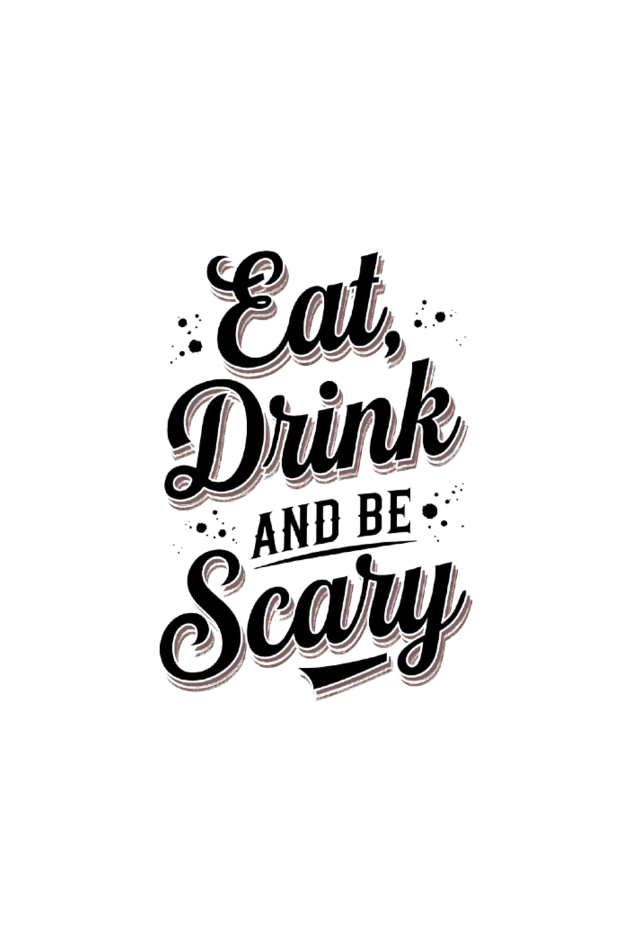 Eat Drink And Be Scary Terry Regular Oversized T-shirt