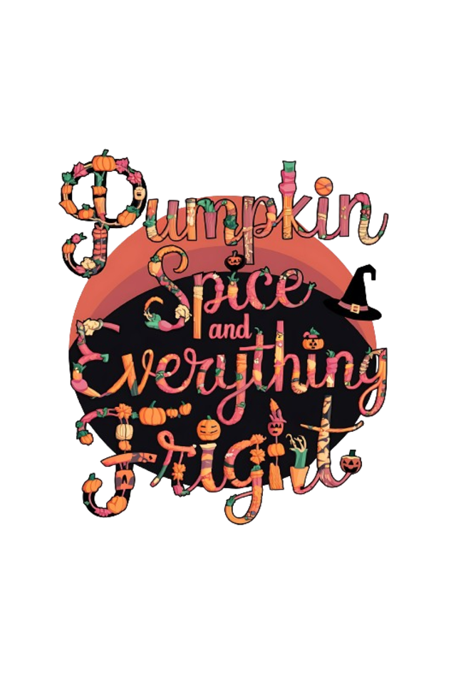 Pumpkin Spice And Everything Fright Oversized Regular T-Shirt