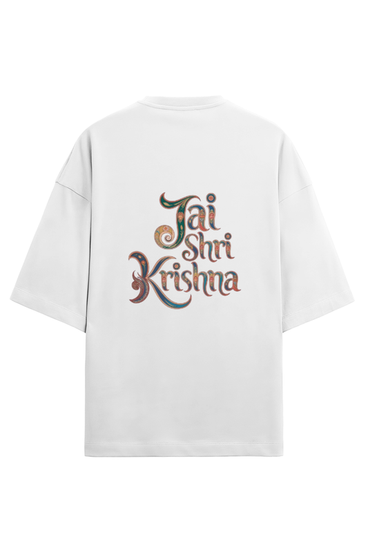 Jai Shree Krishna Mandala Art Oversized Classic T-Shirt
