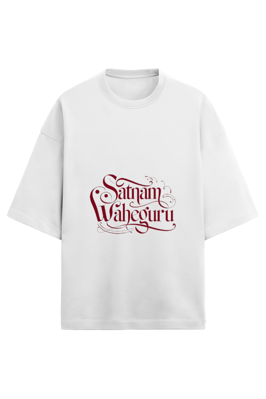 Satnam Waheguru Ji Maharaj - Unisex Terry Oversized T-Shirt