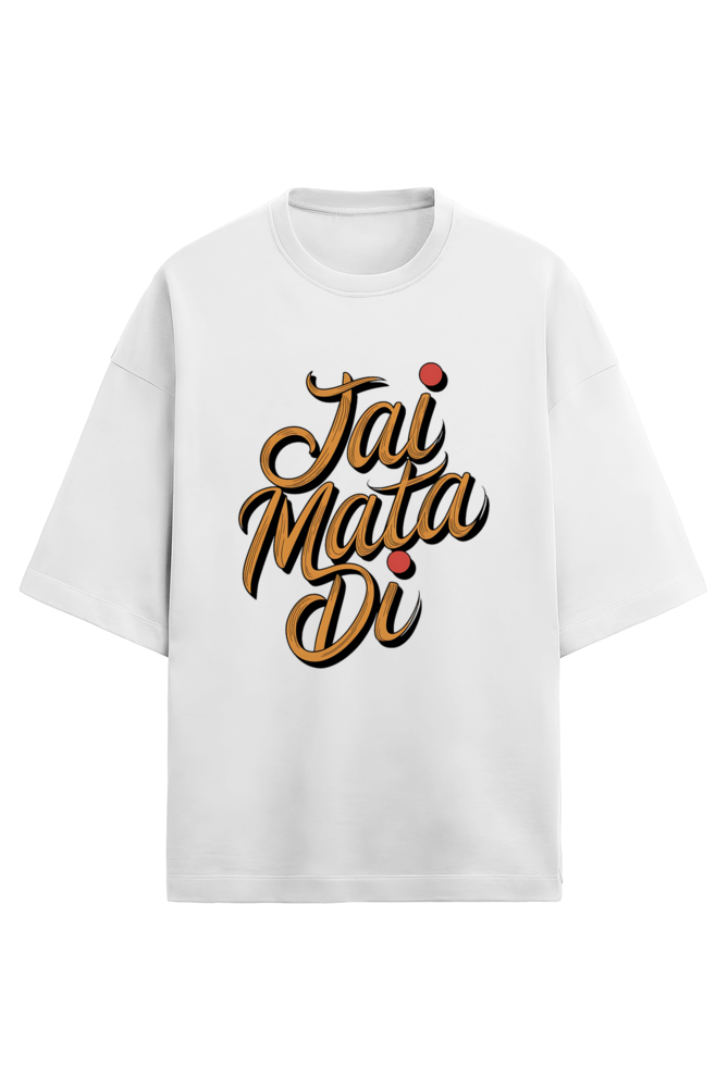 Jai Mata Di Terry Oversized Classic Tshirt For Women