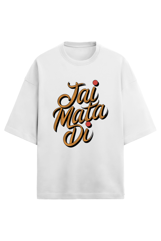 Jai Mata Di Terry Oversized Classic Tshirt For Women