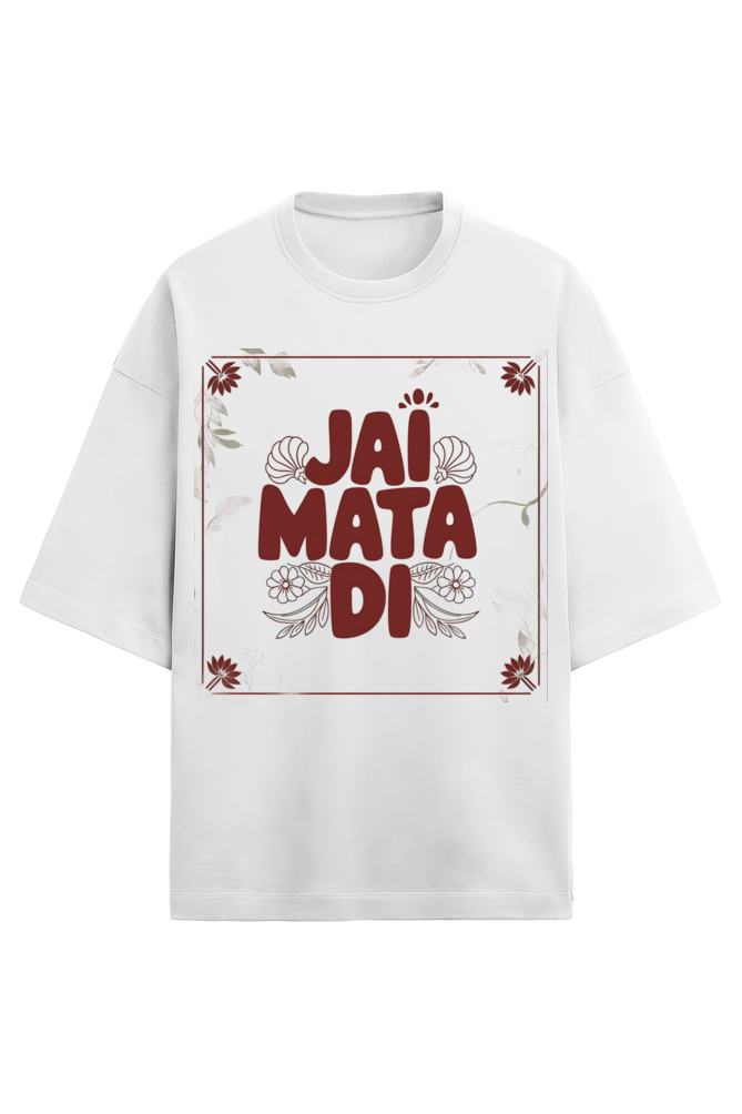 Jai Mata Di Terry Oversized Regular T-Shirt For Women