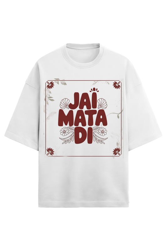 Jai Mata Di Terry Oversized Regular T-Shirt For Women