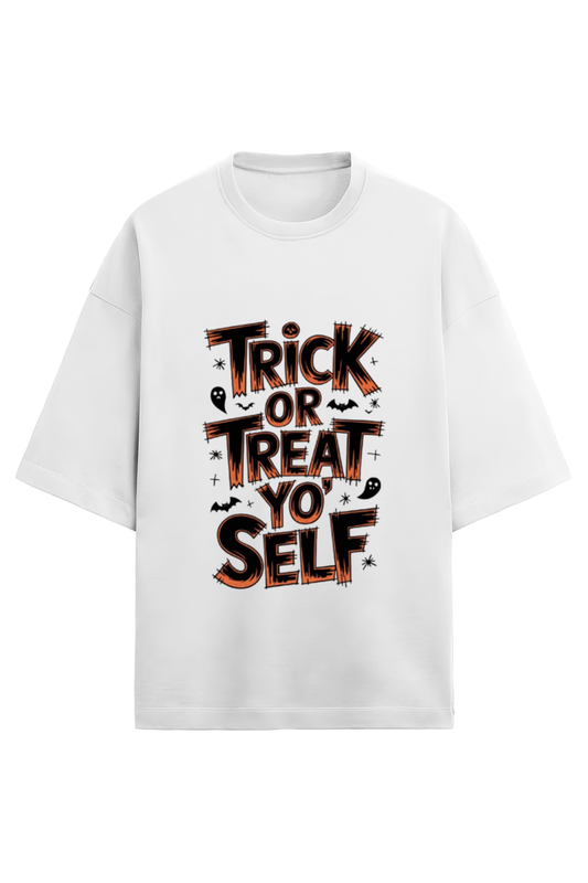 Trick Or Treat yo' Self Terry Oversized Regular T-Shirt - Unisex