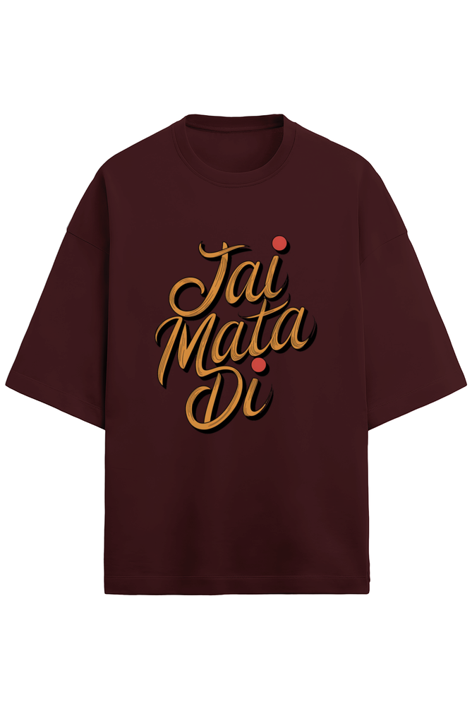 Jai Mata Di Terry Oversized Classic Tshirt For Women