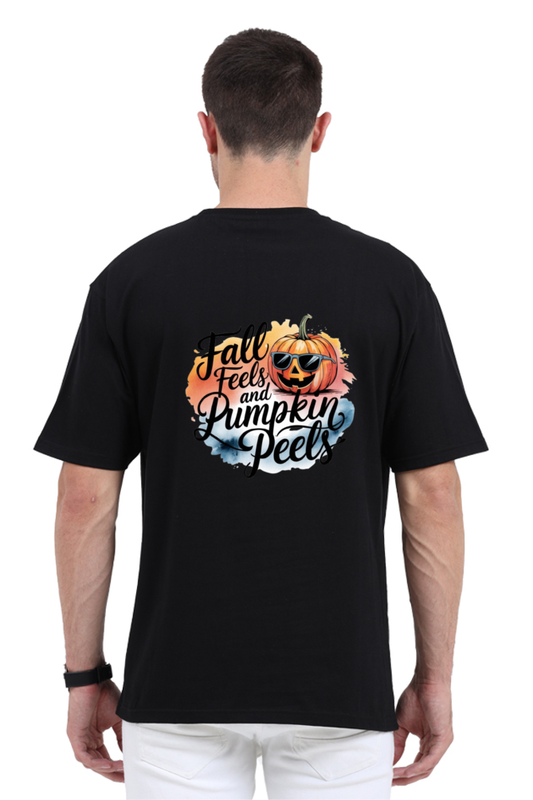 Falls Feels And Pumpkin Peels - Oversized Classic T-Shirt For Women