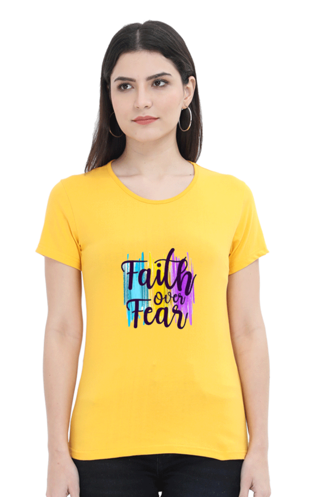 faith over fear DTF Relax Print T-Shirt