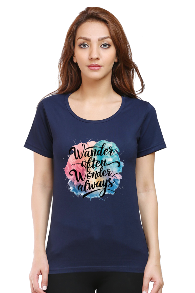 Wander Often Wonder Always Relax Half Sleeve Classic Tshirt