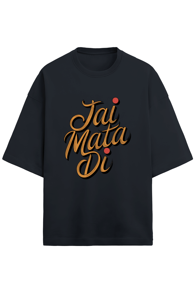 Jai Mata Di Terry Oversized Classic Tshirt For Women