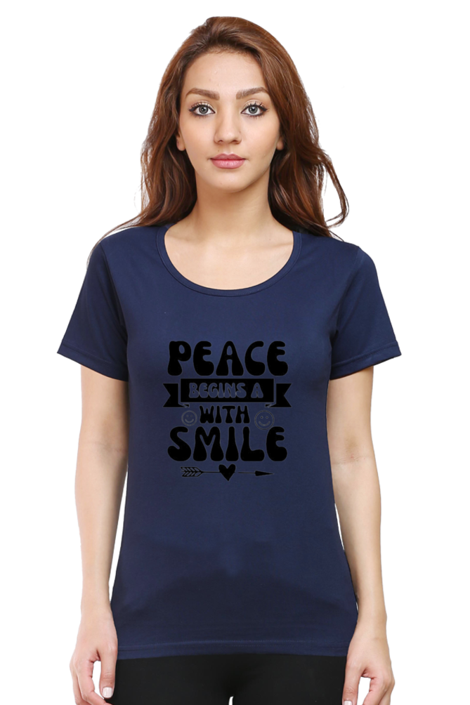 DTF peace begins with a smile tshirts for womens online