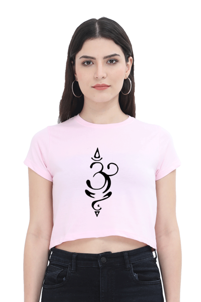 Om Logo Regular Fit Crop Top