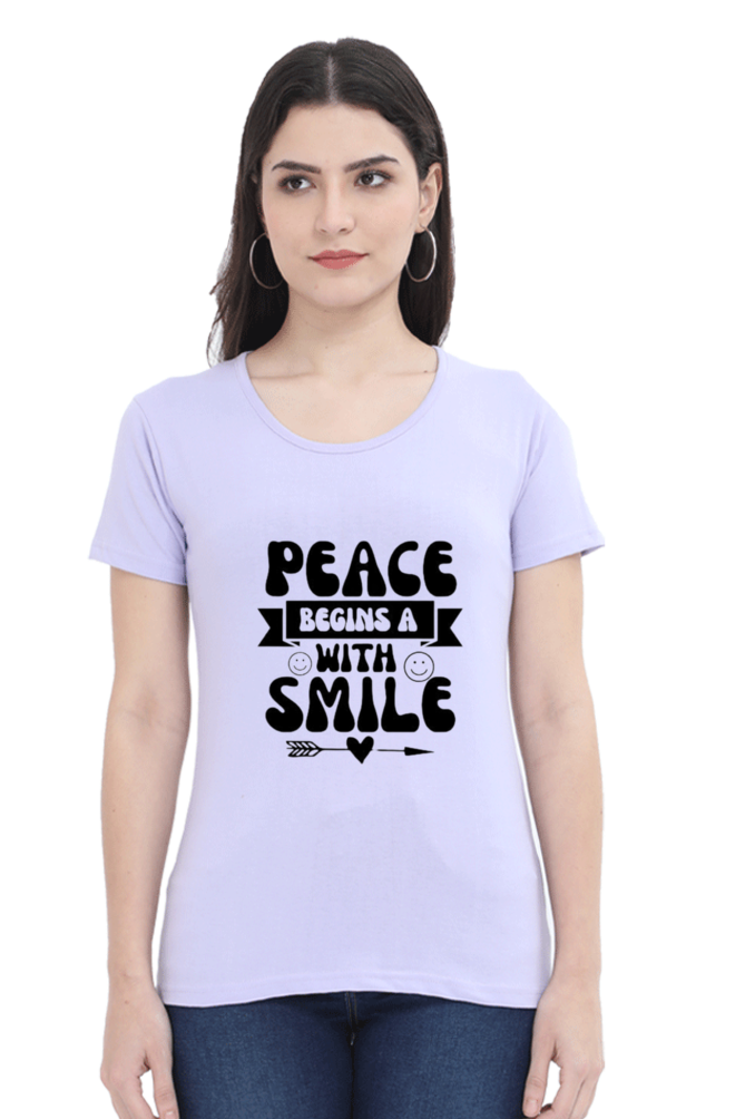 DTF peace begins with a smile tshirts for womens online