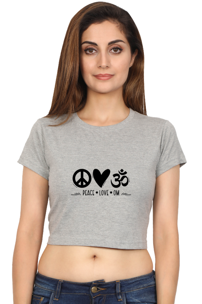 Peace Love Om Combo Relax Fit Crop Top