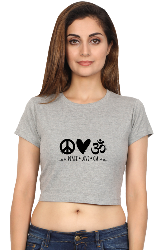 Peace Love Om Combo Relax Fit Crop Top