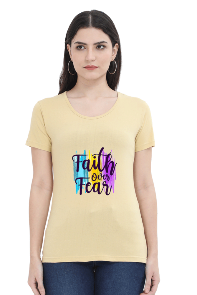 faith over fear DTF Relax Print T-Shirt