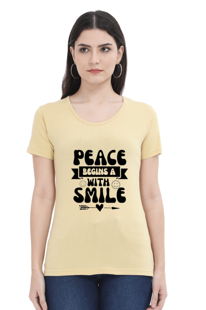 DTF peace begins with a smile tshirts for womens online