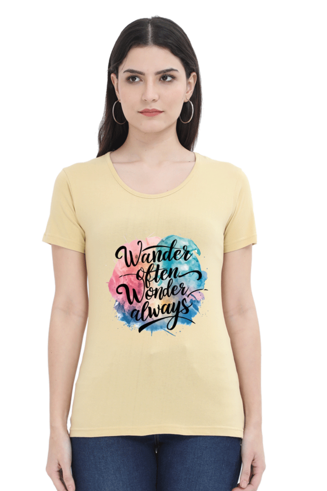 Wander Often Wonder Always Relax Half Sleeve Classic Tshirt