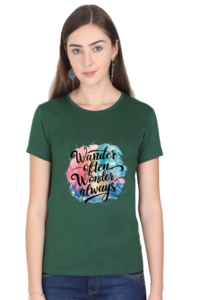 Wander Often Wonder Always Relax Half Sleeve Classic Tshirt