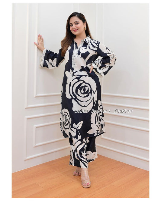 Printed kurta with dupatta cotton for women
