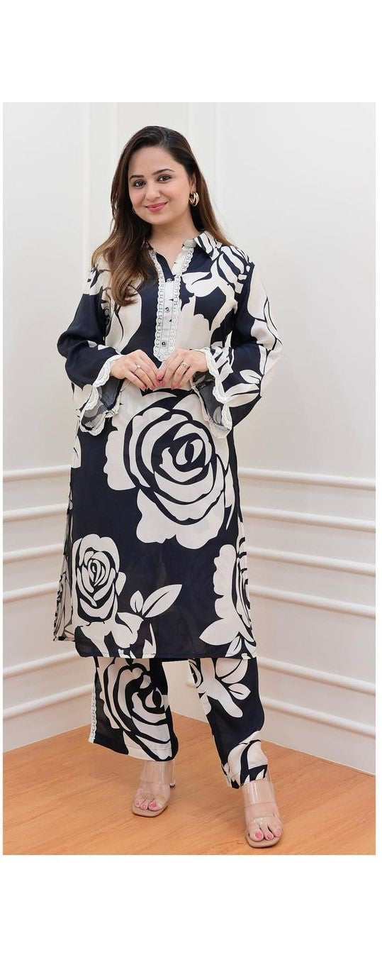 Printed kurta with dupatta cotton for women