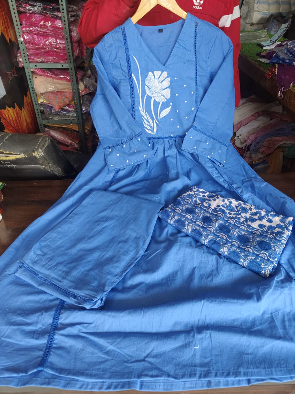 Aline Embroidered Kurti - Pure Cotton 60*60