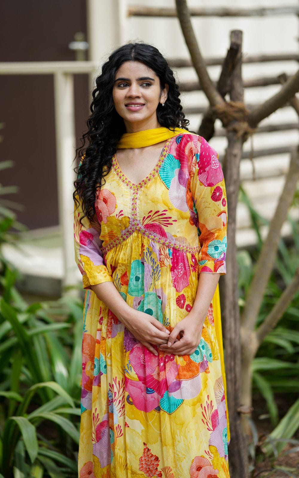 Georgette Sequence Embroidered - Alia Cut Kurtis Dupatta