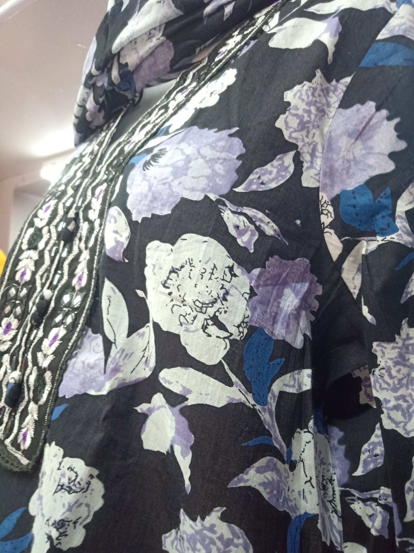 V-neck cotton printed kurtas and dupatta set | kurta set for women | women kurta