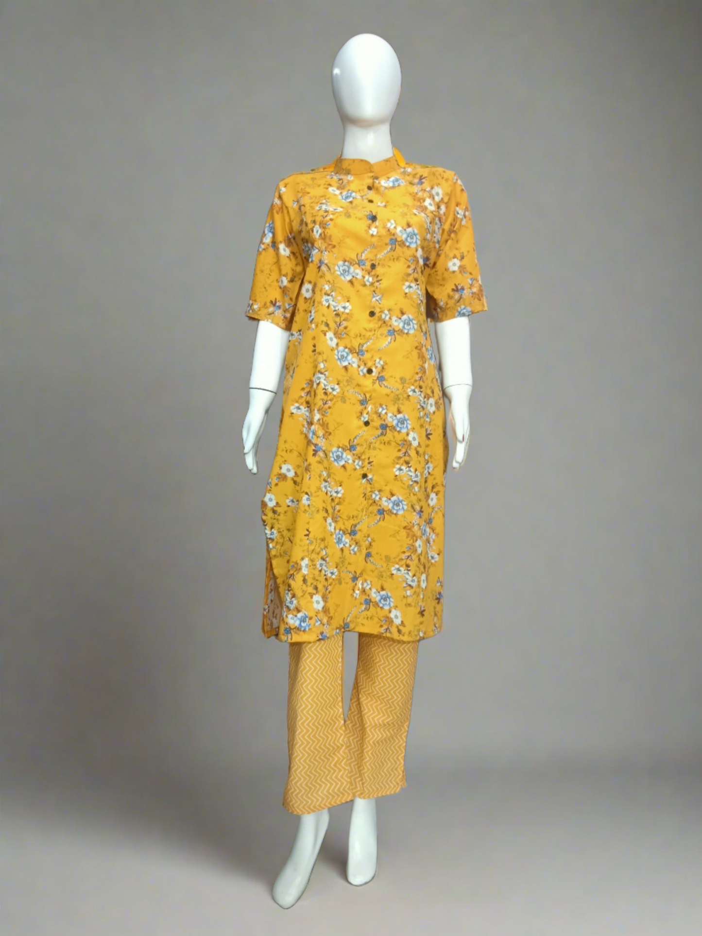 Printed cotton Co-ords kurta and pant set for women's