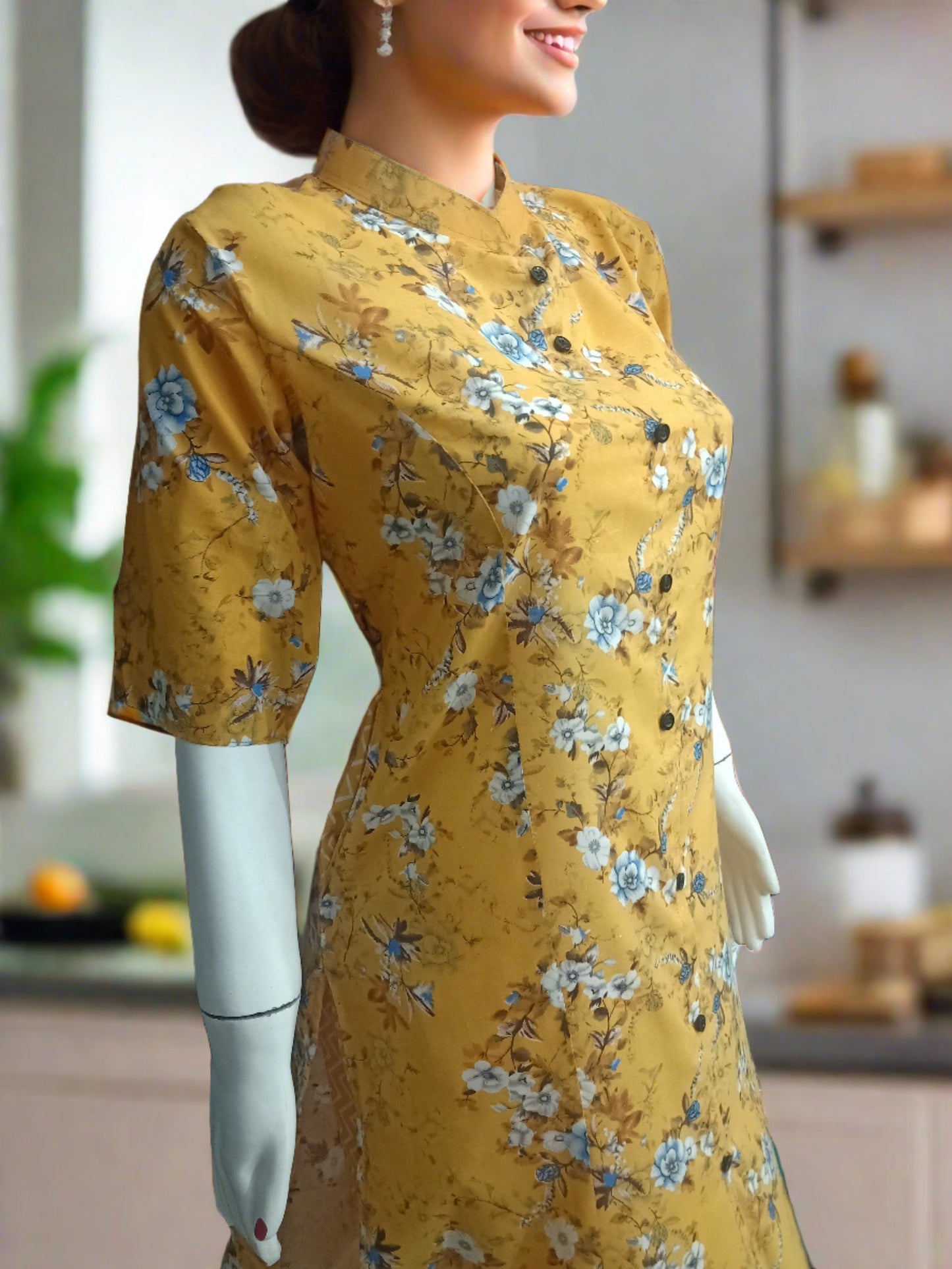 Printed cotton Co-ords kurta and pant set for women's