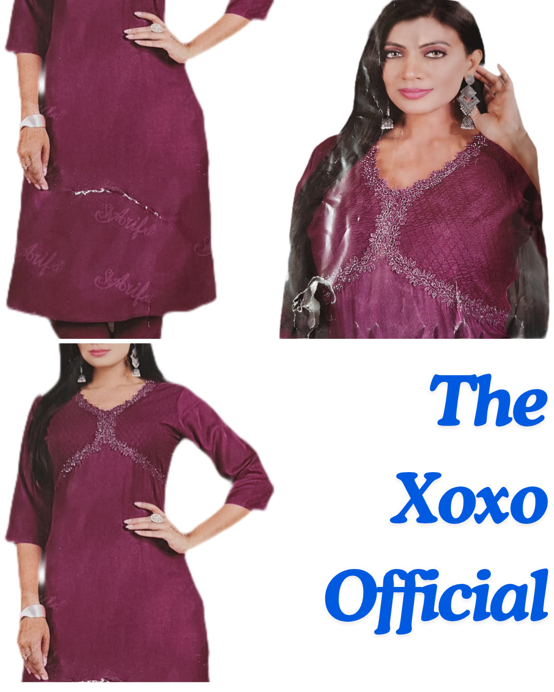 Elegant Maroon Embroidered Kurti