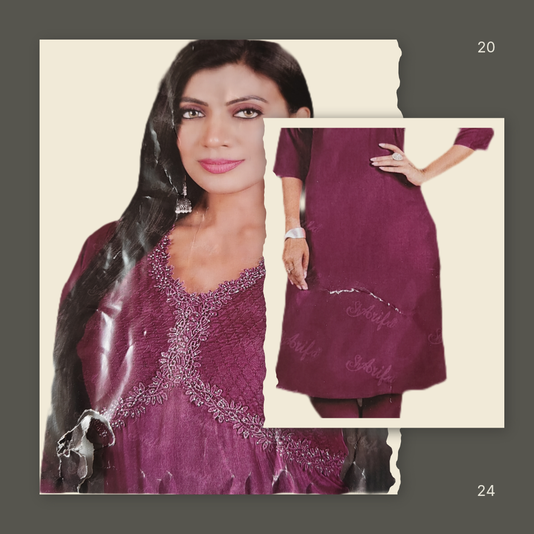 Elegant Maroon Embroidered Kurti